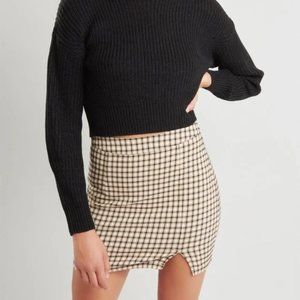 Garage high rise plaid mini skirt NWOT
